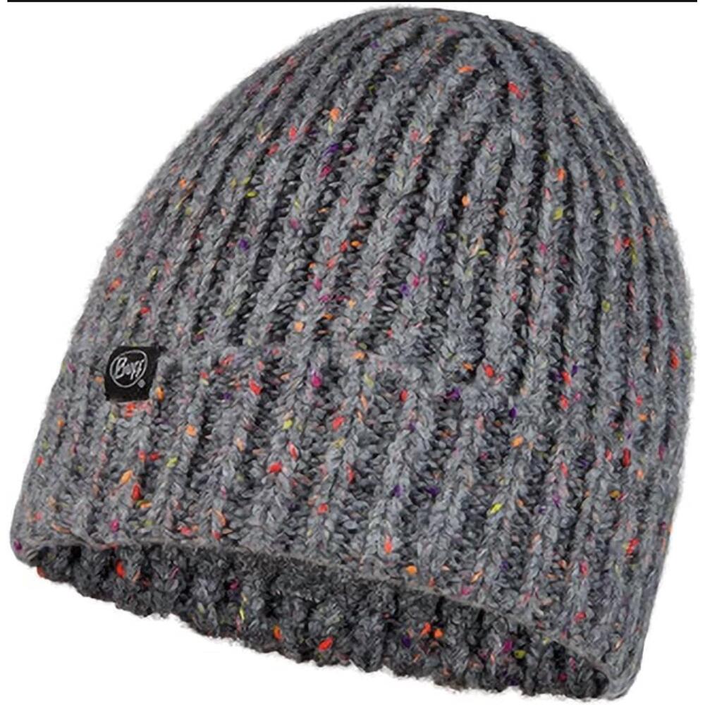 NEW BUFF adult knitted fleece beanie hat in kim grey